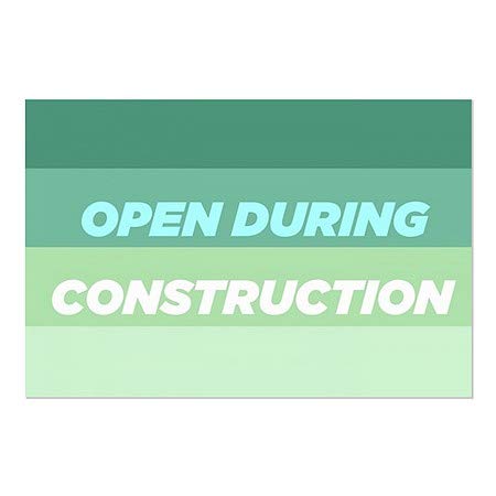 CGSignLab | פתוח במהלך הבנייה -שיפוע מודרני נצמד חלון | 36 x24